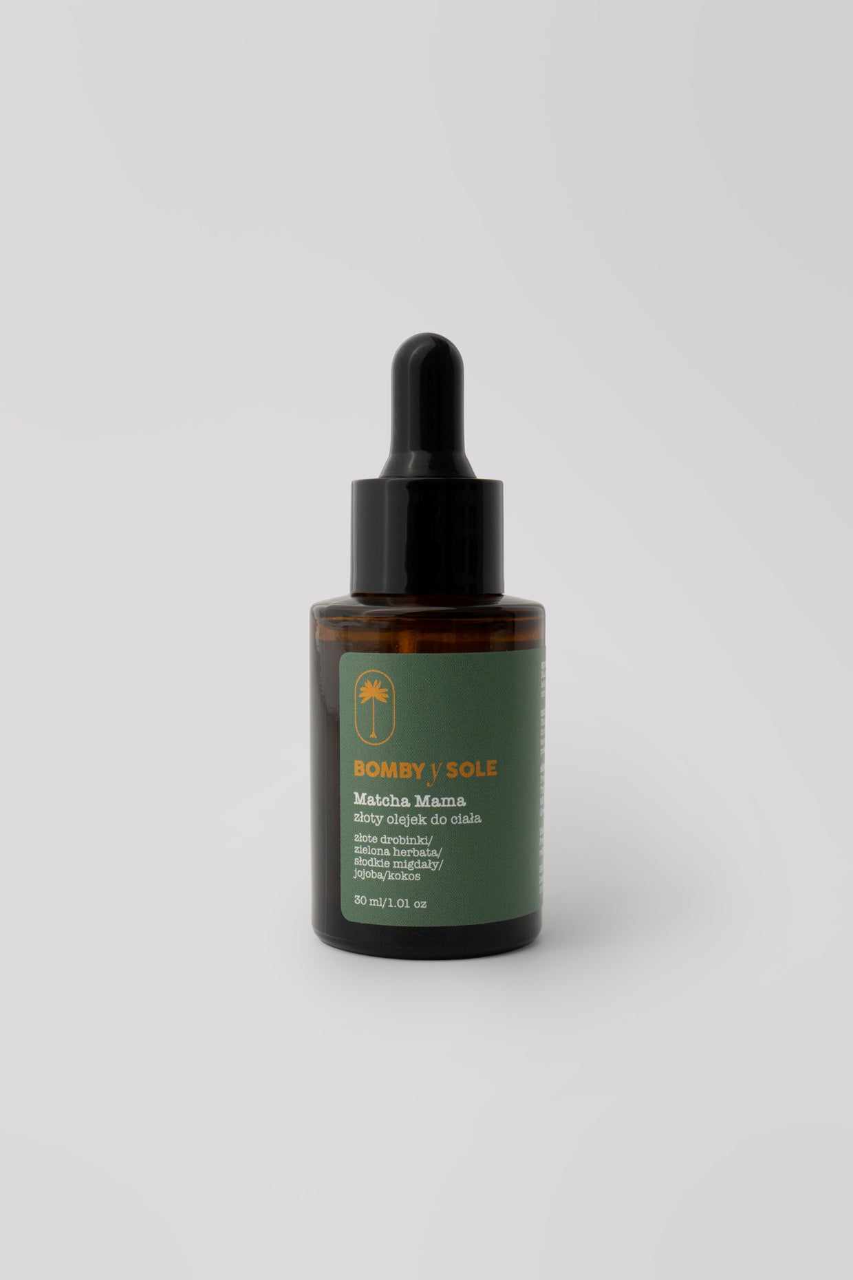 Olejek do ciała matcha ze złotymi drobinkami 30ml