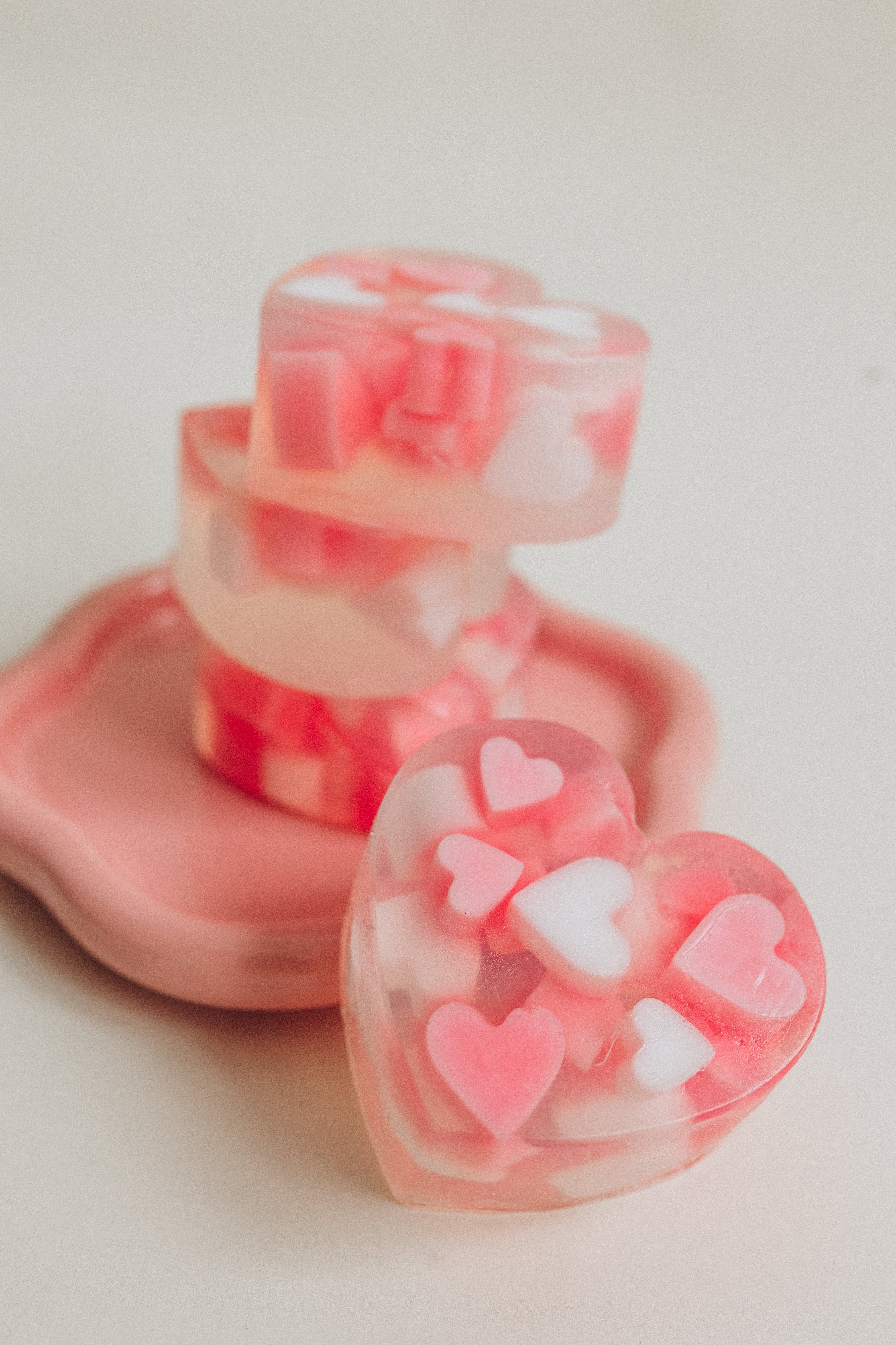 Glicerynowe mydełko z serduszkami