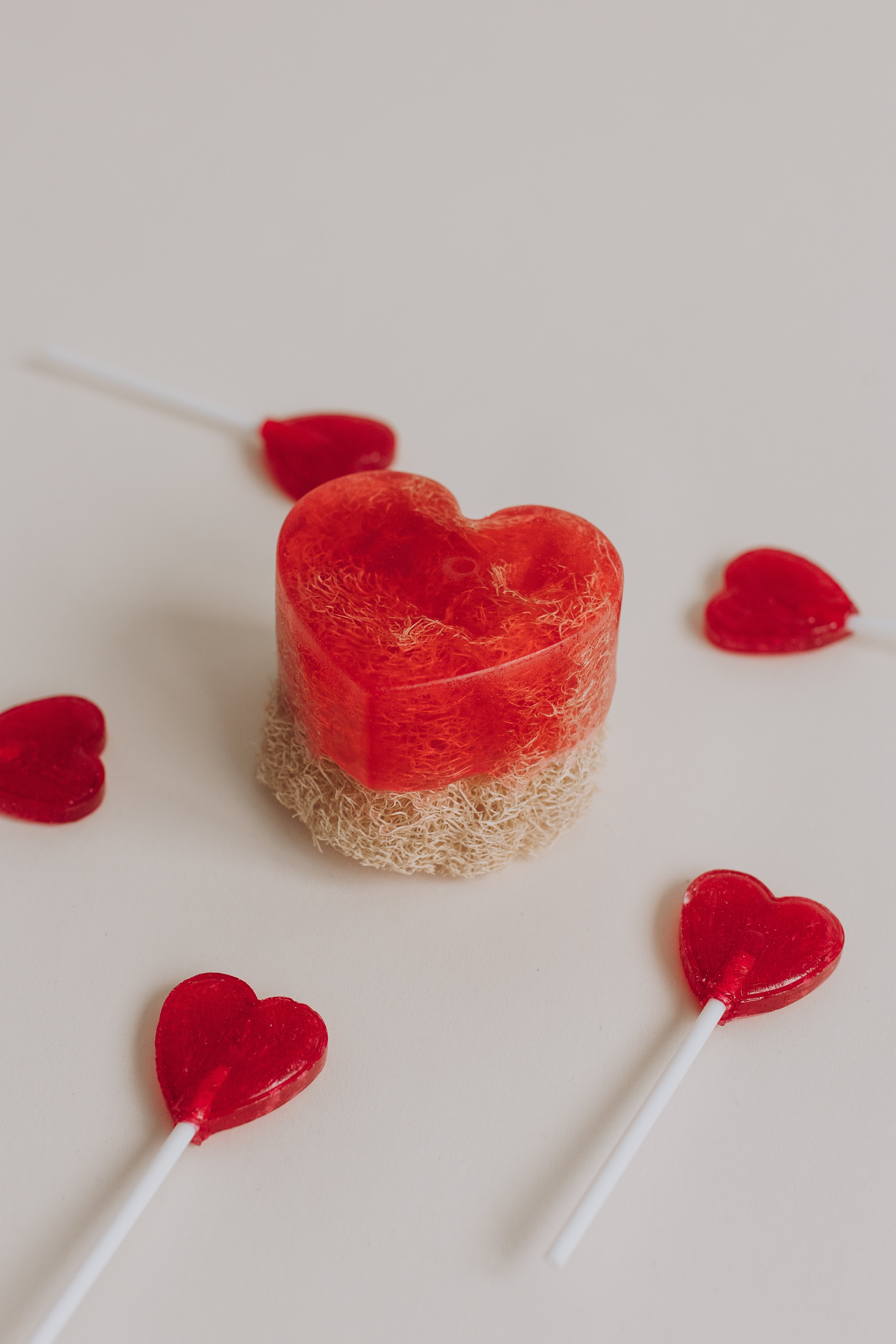 Mydło do masażu Serce z gąbką